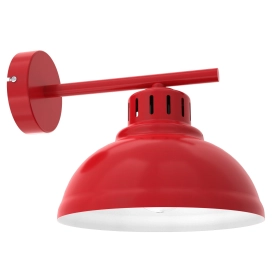 Czerwona lampa ścienna, kinkiet z kloszem LX 9222 z serii SVEN