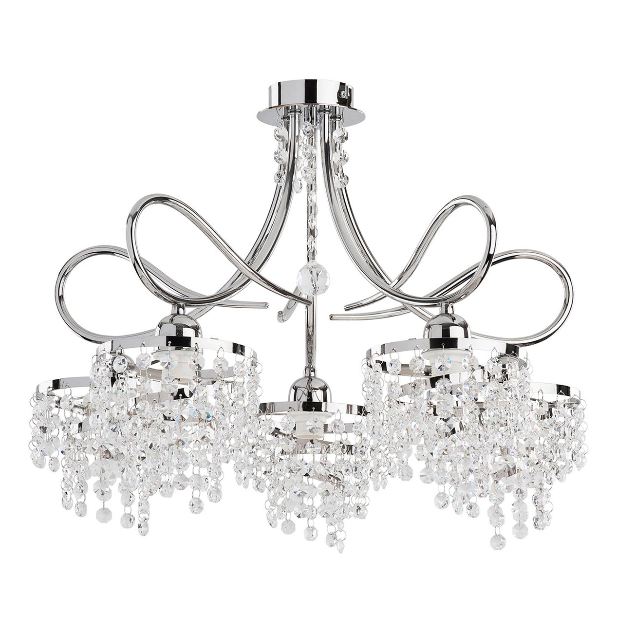 Lampa kryształowa w kolorze chrom