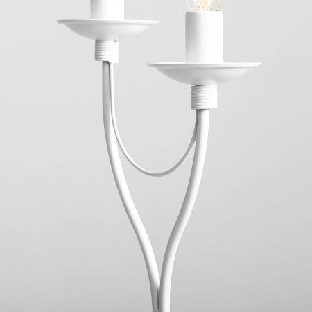 Dwupunktowa lampka biurkowa biała świecznik 397B/M 2-PL z serii RÓŻA 3