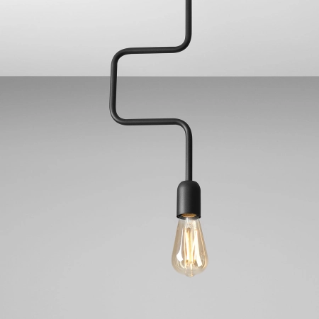 Lampa sufitowa minimalistyczna czarna nowoczesna 857G5 1-PŁ. serii EKO 3