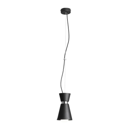 Nowoczesna lampa sufitowa czarna mała 989G1 1-PŁ z serii KEDAR