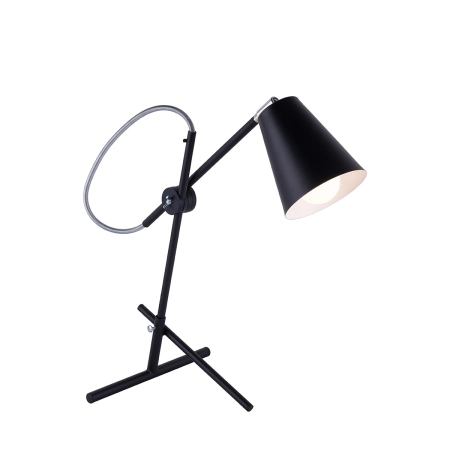 Czarna nowoczesna lampka biurkowa na duży gwint 1008B1 z serii ARTE