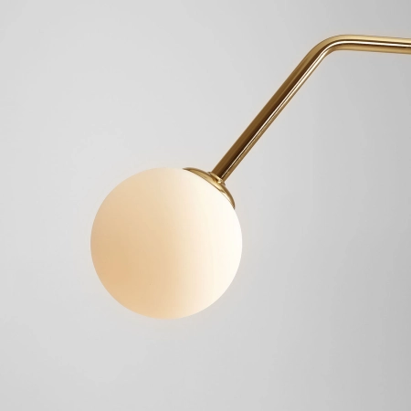 Złoty elegancki żyrandol minimalistyczny do salonu 1064H30 z serii PURE 7
