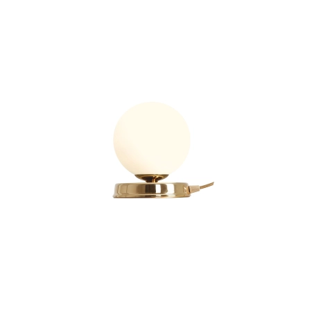 Lampka biurkowa elegancka złota do biura mały gwint 1076B30_S serii BALL