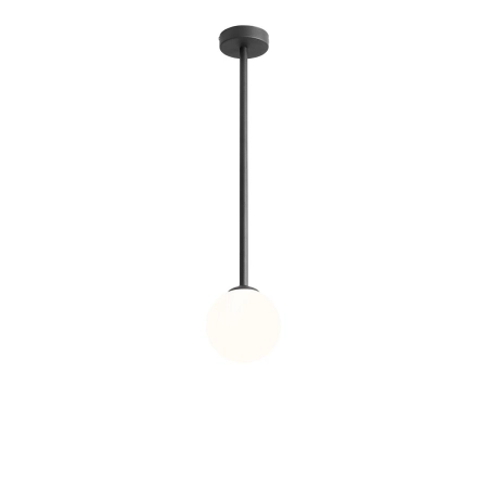 Lampa sufitowa czarna z mlecznym kloszem E14 1080PL_G1_M z serii PINNE