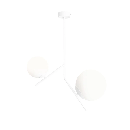 Biała lampa sufitowa dwupunktowa nowoczesna 1011PL_H z serii LUNA