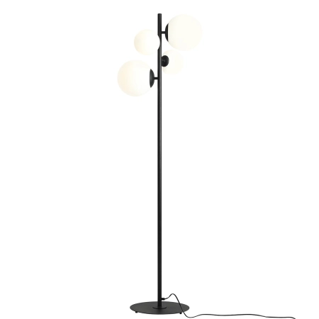 Czarna nowoczesna lampa podłogowa do salonu 1091A1 z serii BLOOM