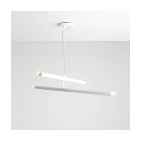 Minimalistyczna lampa z prostymi ramionami bez kloszy 1072L z serii TUBO wizualizacja 2