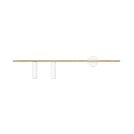 Lewy, nowoczesny, biało-złoty kinkiet tuby 1097D40 z serii TREVO LEWY