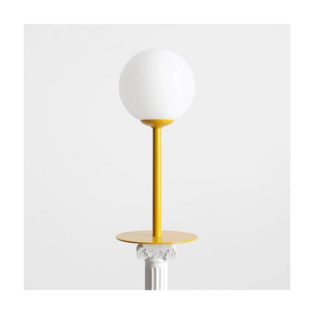 Dekoracyjna, musztardowa lampka stołowa do salonu 1080B14 z serii PINNE wizualizacja