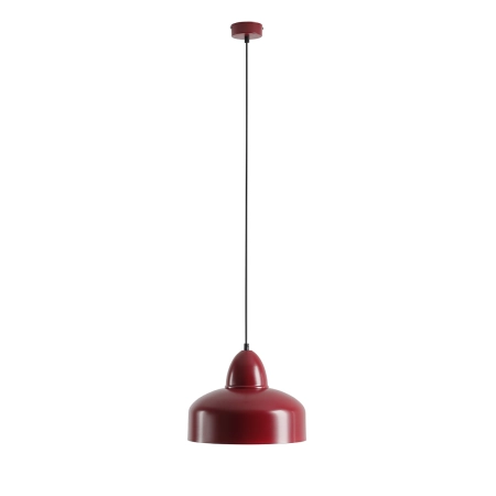 Designerska, czerwona, prosta lampa wisząca 946G15 z serii COMO
