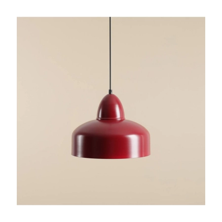 Designerska, czerwona, prosta lampa wisząca 946G15 z serii COMO 3