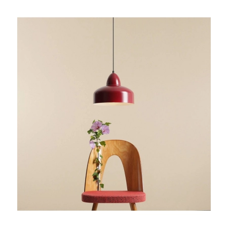 Designerska, czerwona, prosta lampa wisząca 946G15 z serii COMO wizualizacja