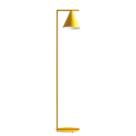 Dekoracyjna, musztardowa, prosta lampa podłogowa 1108A14 z serii FORM