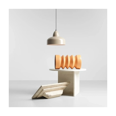 Beżowa, minimalistyczna lampa wisząca do kuchni 946G17 z serii COMO wizualizacja 2