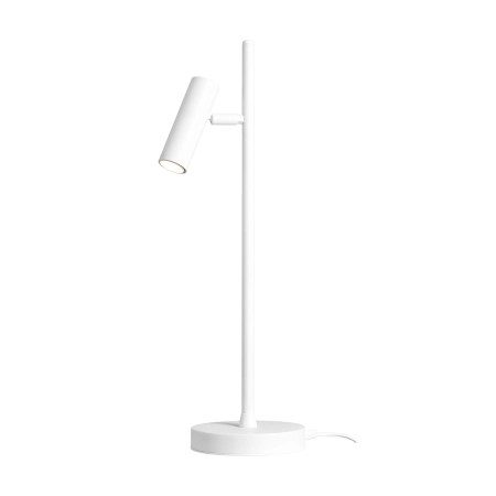 Minimalistyczna, biała lampka biurkowa tuba 1104B z serii TREVO