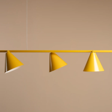 Nowoczesna, żółta lampa wisząca nad stół 1108L14 z serii FORM 3