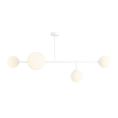 Molekularna, pozioma, biała lampa sufitowa z kloszami 1092PL_L z serii DIONE