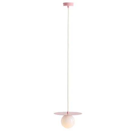 Subtelna, różowa lampa wisząca z kloszem ⌀14cm 1125G18_S z serii LOOP