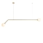 Złoty elegancki żyrandol minimalistyczny do salonu 1064H30 z serii PURE