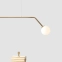 Złoty elegancki żyrandol minimalistyczny do salonu 1064H30 z serii PURE 6