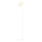 Designerska, prosta, biała lampa podłogowa z kloszem 1095A z serii GALLIA