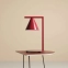 Designerska, czerwona lampa stołowa do biura 1108B15 z serii FORM 2