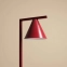 Designerska, czerwona lampa stołowa do biura 1108B15 z serii FORM 3