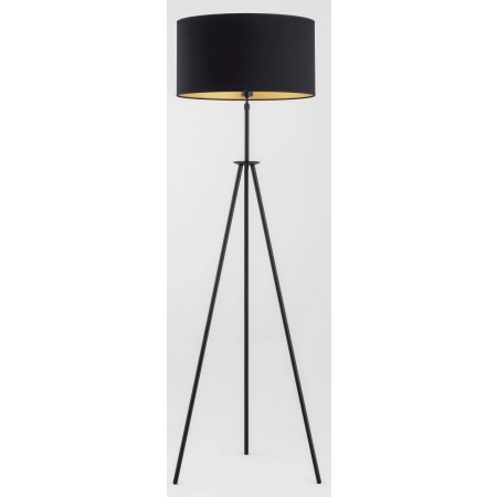 Czarna, minimalistyczna lampa podłogowa z abażurem AL 9284 z serii BRYZA