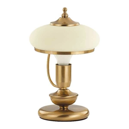 Złota lampa nocna w stylu retro, owalny klosz AL 10908 z serii PRESTIGE