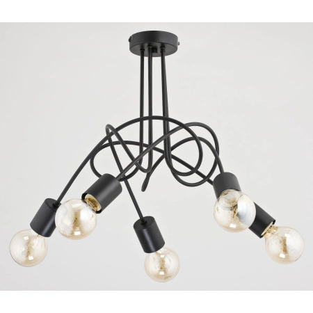 Loftowa lampa sufitowa w czerni, 5 żarówek AL 23175 z serii TANGO