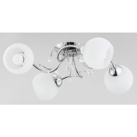 Chromowana lampa sufitowa z kryształami AL 28524 z serii LIVIA