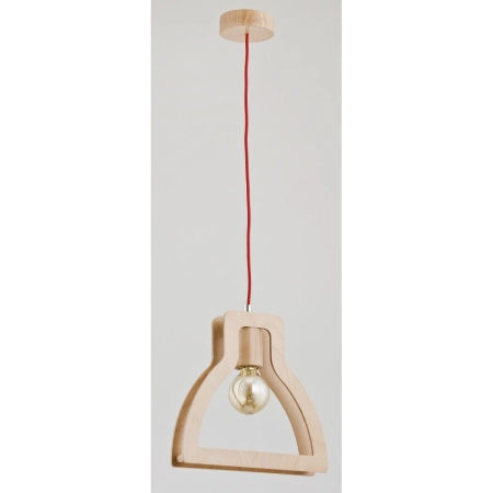 Lampa skandynawska z surowego drewna duży gwint AL 60098 z serii MANTI