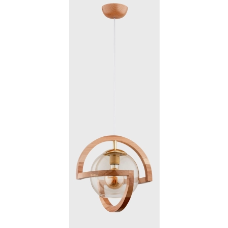 Unikatowa lampa wisząca z drewnianymi dekoracjami AL 60907 z serii CABRIO