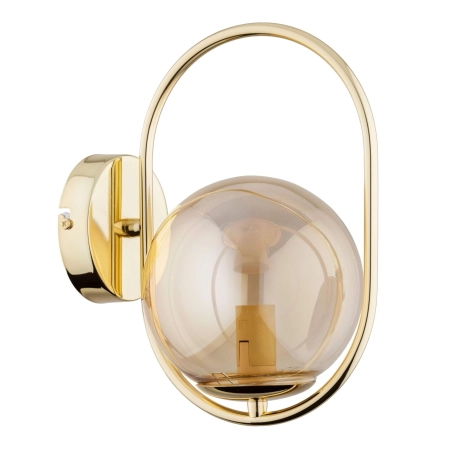 Złota, modernistyczna lampa ścienna do sypialni AL 91516 z serii OVEL