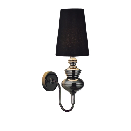 Czarna elegancka lampa ścienna do sypialni AZ0062 z serii BAROCO BLACK