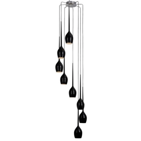 Długa lampa wisząca na antresolę 280cm AZ0159 z serii IZZA SHINY BLACK