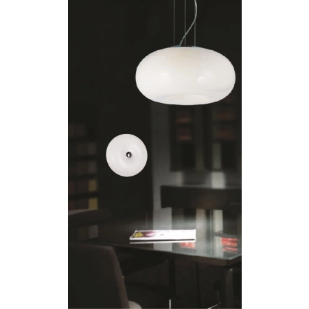 Designerska lampa wisząca biała oponka ⌀38cm AZ0205 z serii OPTIMA - 2