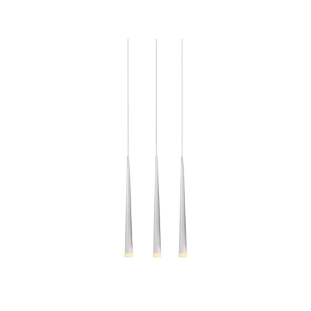 Białe stożkowe zwisy na listwie, lampa nad stół AZ0207 z serii STYLO 3
