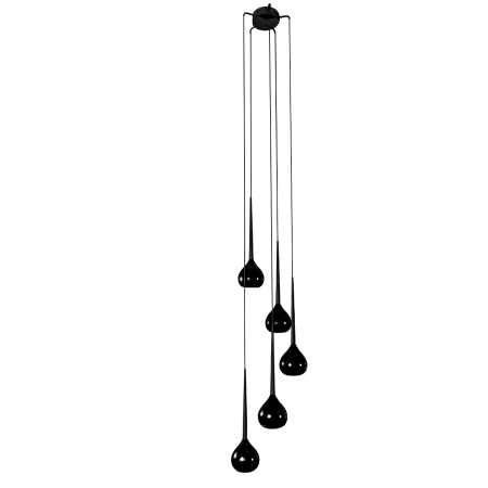Długa, czarna lampa wisząca idealna na antresolę AZ1070 z serii AGA