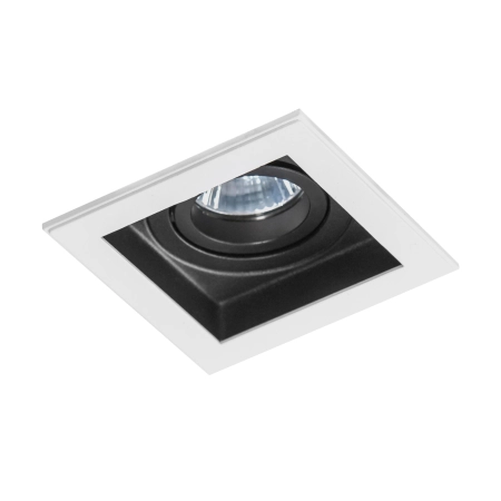 Biało-czarna lampa wpustowa oczko do holu AZ1362 z serii MINORKA