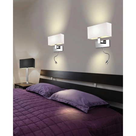 Klasyczna lampa ścienna do sypialni AZ1526 z serii MARTENS LED WHITE - 2