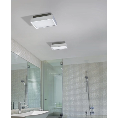 Chromowany plafon LED do łazienki 30x30cm 3000K AZ2073 z serii ASTERIA - 2