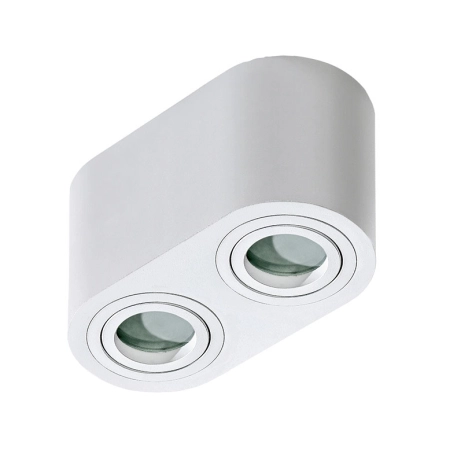 Biała lampa natynkowa, downlight 2xGU10 IP44 AZ2816 z serii BRANT