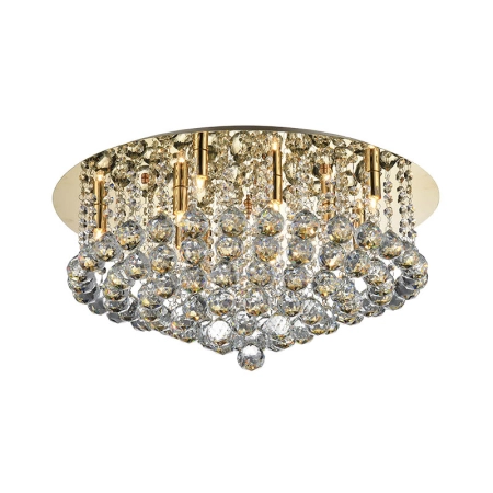 Złota elegancka lampa sufitowa z kryształkami AZ3084 z serii BOLLA