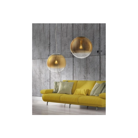 Elegancka lampa wisząca ze złotym kloszem 30cm AZ3132 z serii IRIS - wizualizacja
