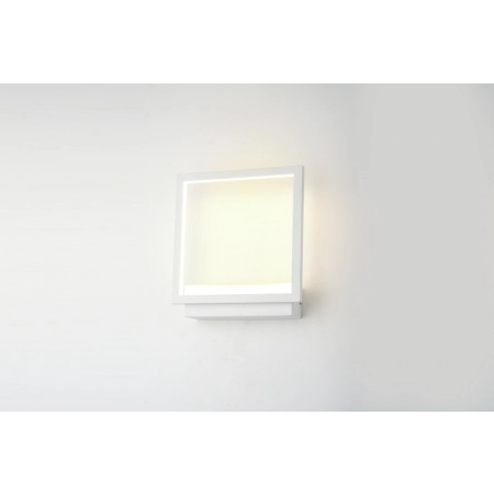 Biały minimalistyczny kinkiet LED nad łóżko AZ3142 z serii OPERA - wizualizacja