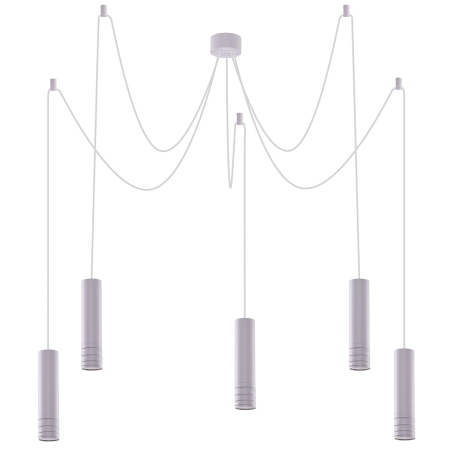 Biała lampa wisząca pająk regulowane przewody GU10 AZ3406 z serii LOCUS