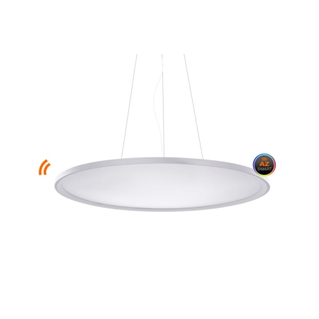 Biała okrągła szeroka lampa wisząca LED WIFI CCT AZ3538 z serii CREAM 2