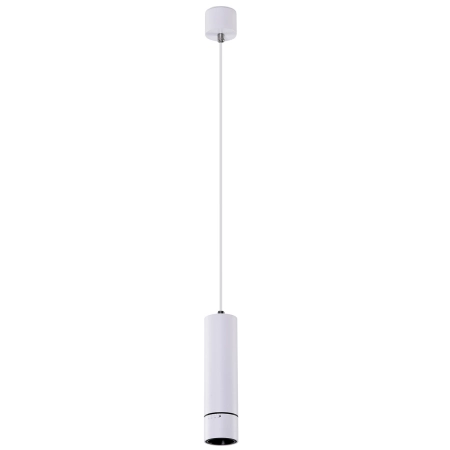 Biała wąska lampa wisząca tuba LED nad stół AZ4068 z serii GALILEO